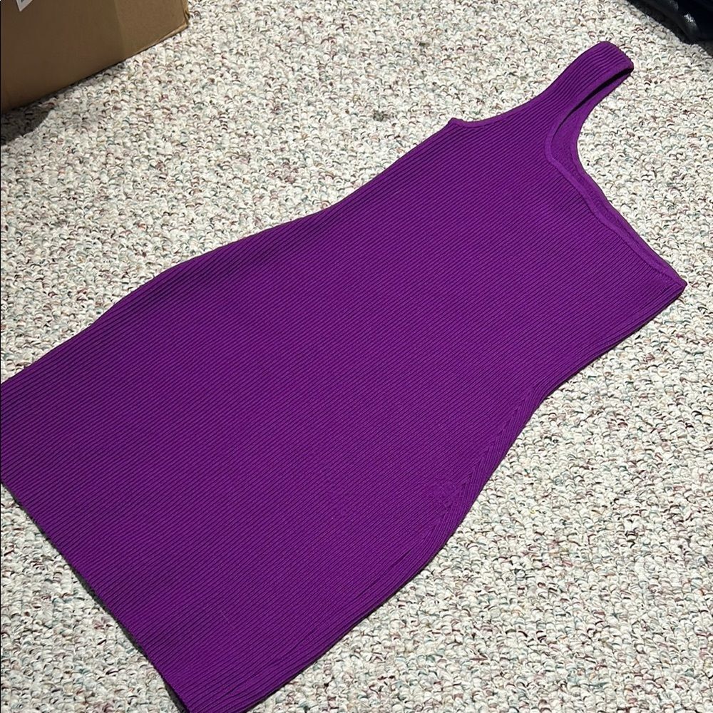 Babaton One Shoulder Purple Bodycon Mini‎ Dress Size Small | Aritzia - Picture 3 of 10